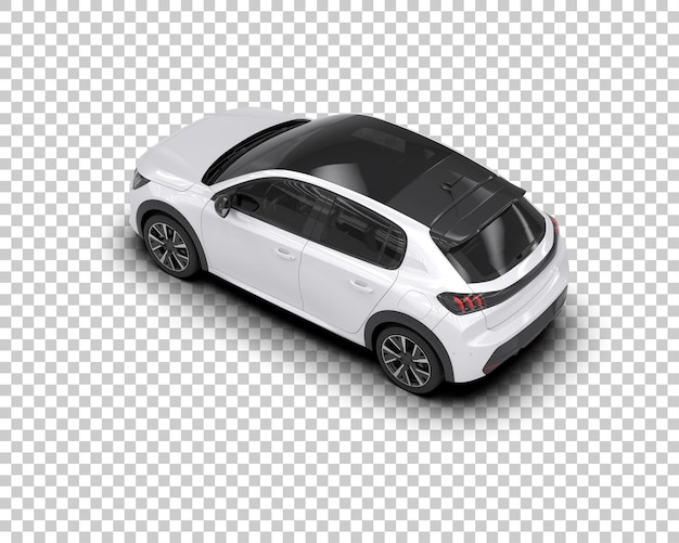 Ilustración de renderización 3D de automóviles realistas aislados en el fondo