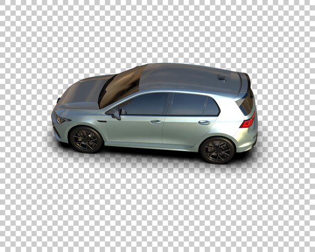 Ilustración de renderización 3D de automóviles realistas aislados en el fondo