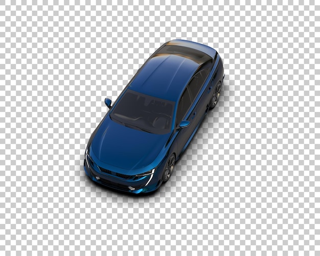 Ilustración de renderización 3D de automóviles realistas aislados en el fondo