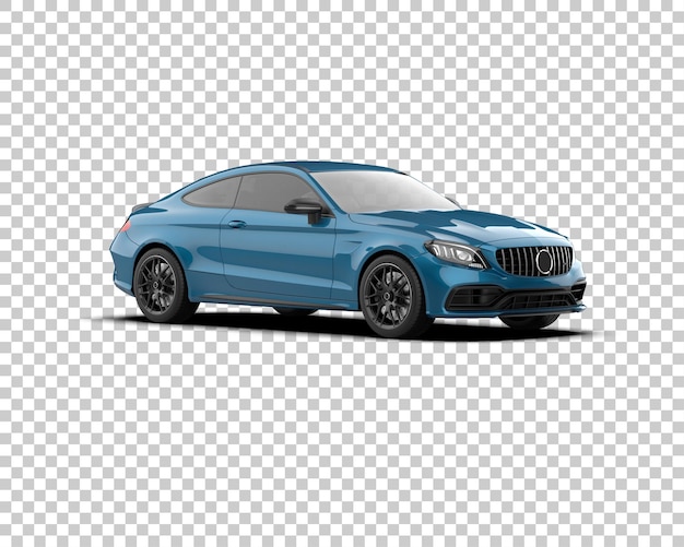 Ilustración de renderización 3D de automóviles realistas aislados en el fondo