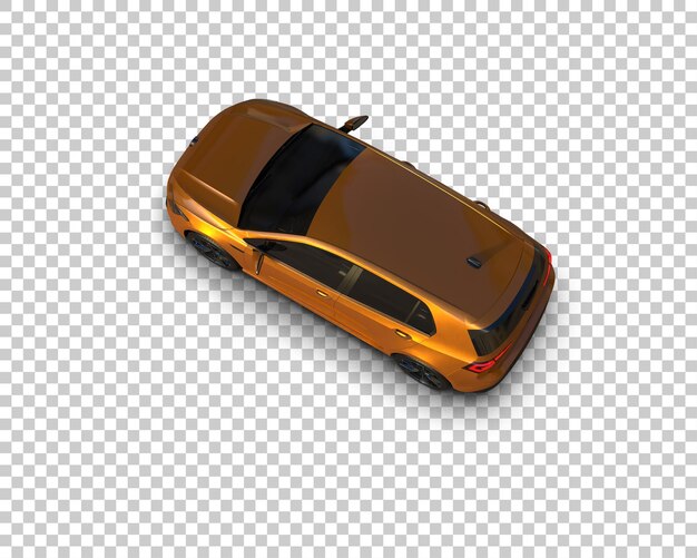 Ilustración de renderización 3D de automóviles realistas aislados en el fondo