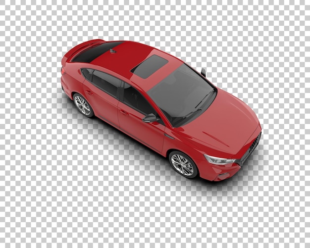 Ilustración de renderización 3D de automóviles realistas aislados en el fondo