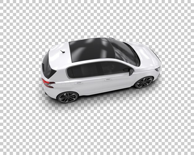 Ilustración de renderización 3D de automóviles realistas aislados en el fondo