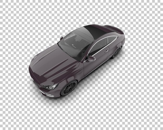 Ilustración de renderización 3D de automóviles realistas aislados en el fondo