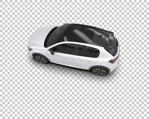 Ilustración de renderización 3D de automóviles realistas aislados en el fondo