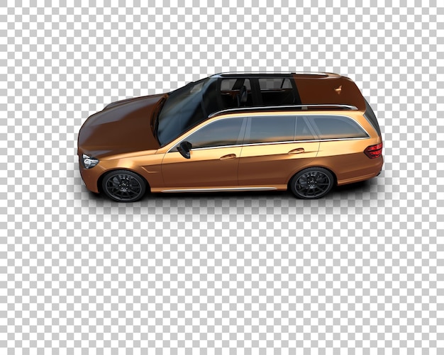 Ilustración de renderización 3D de automóviles realistas aislados en el fondo