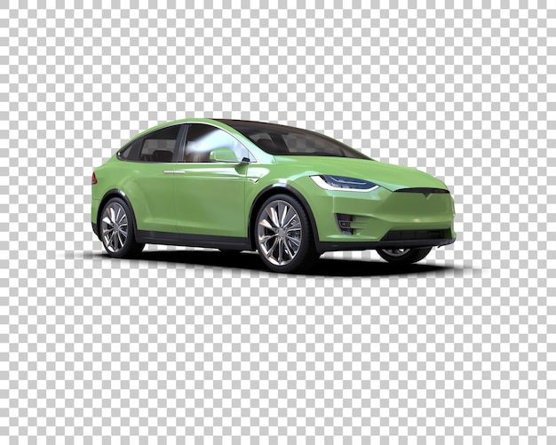 Ilustración de renderización 3D de automóviles realistas aislados en el fondo