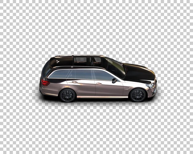 Ilustración de renderización 3D de automóviles realistas aislados en el fondo