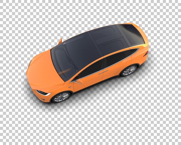 Ilustración de renderización 3D de automóviles realistas aislados en el fondo