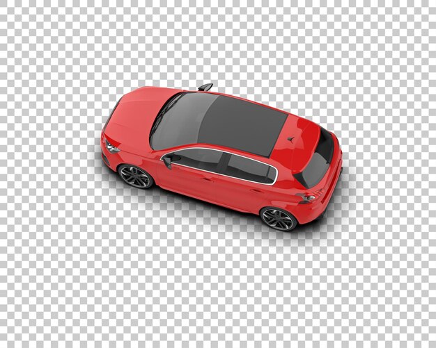 Ilustración de renderización 3D de automóviles realistas aislados en el fondo