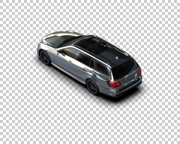 Ilustración de renderización 3D de automóviles realistas aislados en el fondo