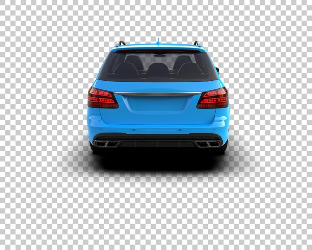 Ilustración de renderización 3D de automóviles realistas aislados en el fondo