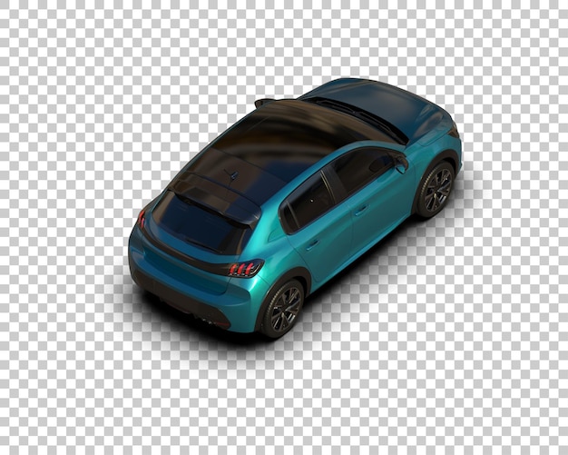 Ilustración de renderización 3D de automóviles realistas aislados en el fondo