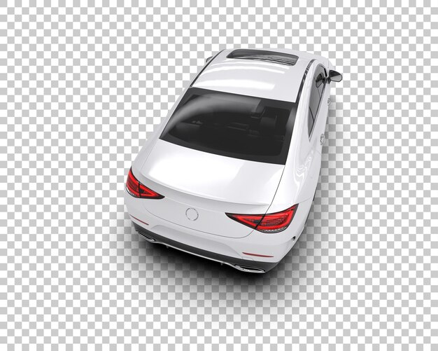 Ilustración de renderización 3D de automóviles realistas aislados en el fondo