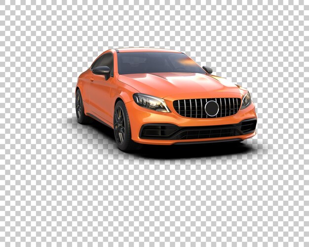 Ilustración de renderización 3D de automóviles realistas aislados en el fondo