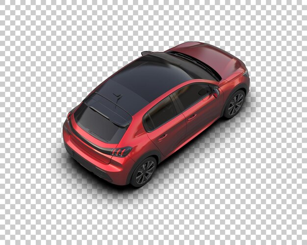 Ilustración de renderización 3D de automóviles realistas aislados en el fondo