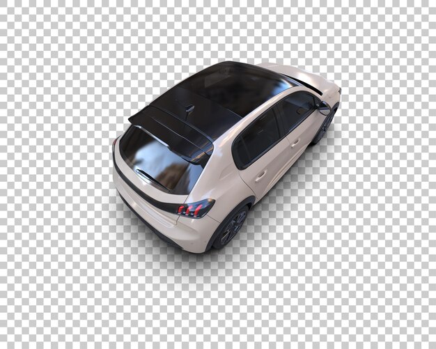 Ilustración de renderización 3D de automóviles realistas aislados en el fondo