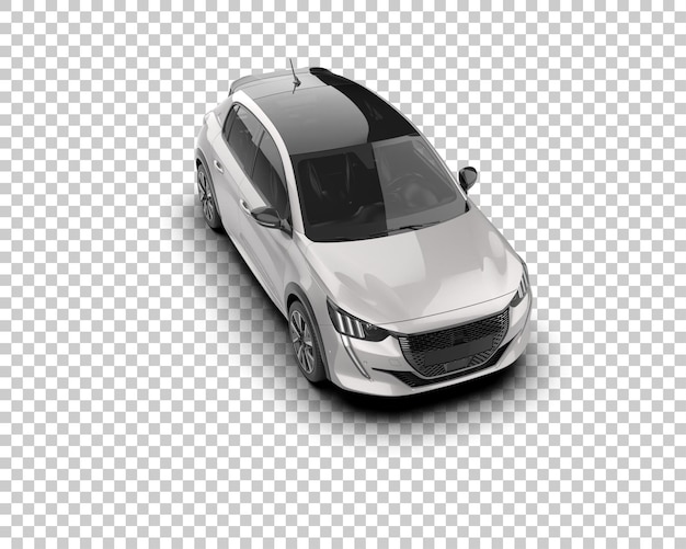 Ilustración de renderización 3D de automóviles realistas aislados en el fondo