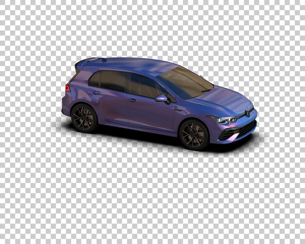 Ilustración de renderización 3D de automóviles realistas aislados en el fondo