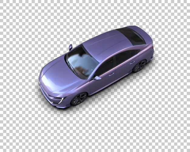 Ilustración de renderización 3D de automóviles realistas aislados en el fondo