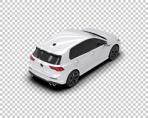 Ilustración de renderización 3D de automóviles realistas aislados en el fondo