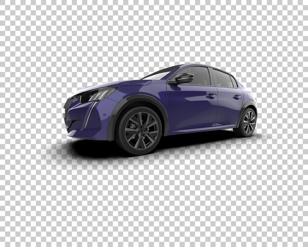 Ilustración de renderización 3D de automóviles realistas aislados en el fondo