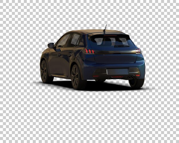 Ilustración de renderización 3D de automóviles realistas aislados en el fondo