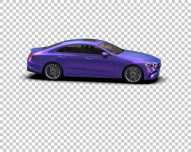 Ilustración de renderización 3D de automóviles realistas aislados en el fondo