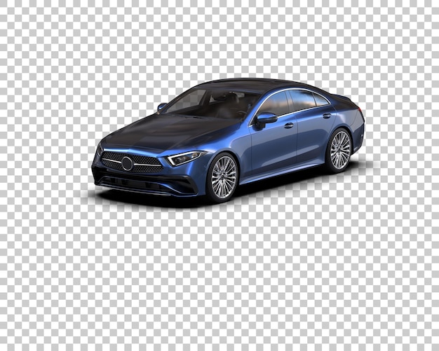 Ilustración de renderización 3D de automóviles realistas aislados en el fondo
