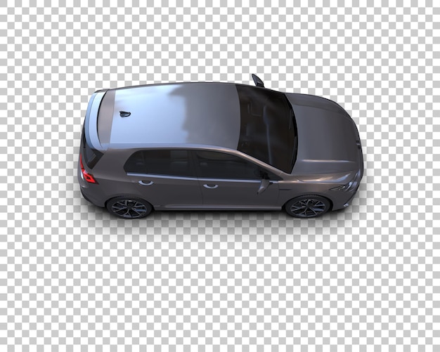 Ilustración de renderización 3D de automóviles realistas aislados en el fondo