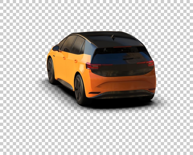 Ilustración de renderización 3D de automóviles realistas aislados en el fondo