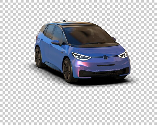 Ilustración de renderización 3D de automóviles realistas aislados en el fondo