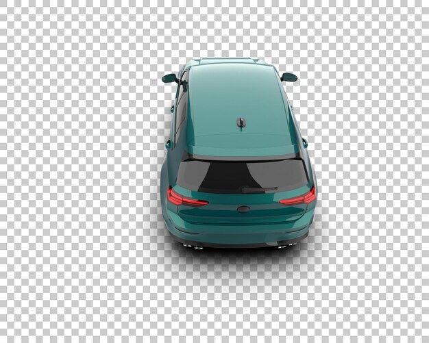 Ilustración de renderización 3D de automóviles realistas aislados en el fondo