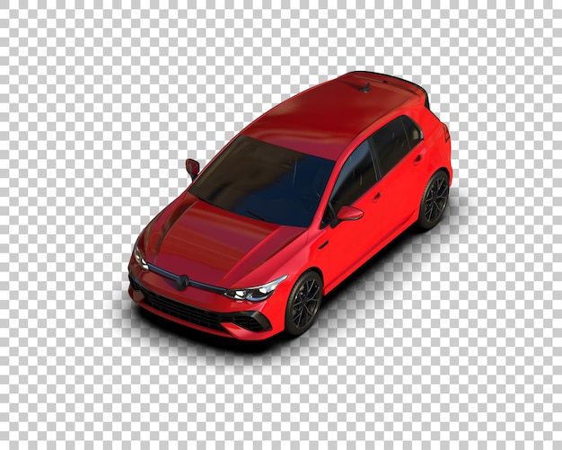 Ilustración de renderización 3D de automóviles realistas aislados en el fondo