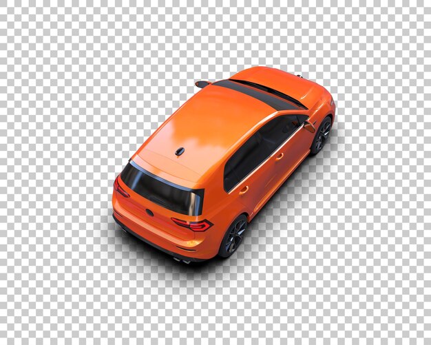 Ilustración de renderización 3D de automóviles realistas aislados en el fondo