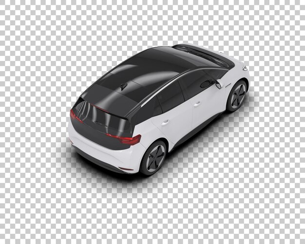 Ilustración de renderización 3D de automóviles realistas aislados en el fondo
