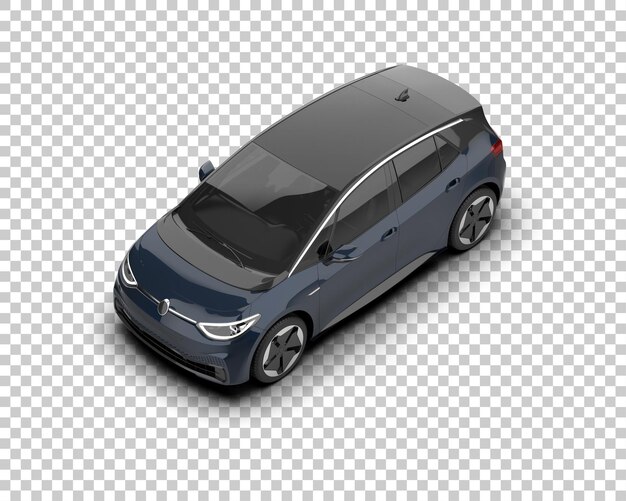 Ilustración de renderización 3D de automóviles realistas aislados en el fondo