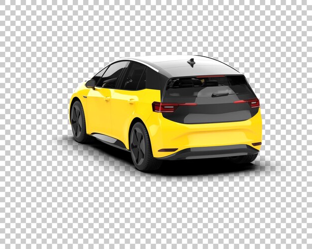 Ilustración de renderización 3D de automóviles realistas aislados en el fondo