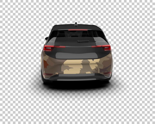 Ilustración de renderización 3D de automóviles realistas aislados en el fondo