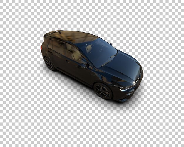Ilustración de renderización 3D de automóviles realistas aislados en el fondo