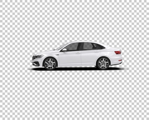 Ilustración de renderización 3D de automóviles realistas aislados en el fondo