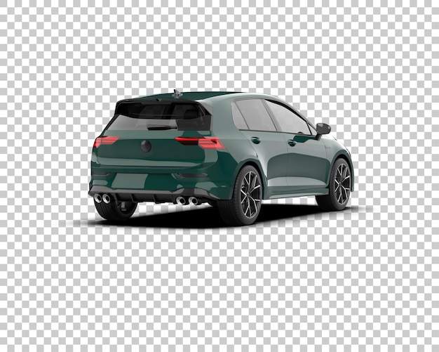 Ilustración de renderización 3D de automóviles realistas aislados en el fondo