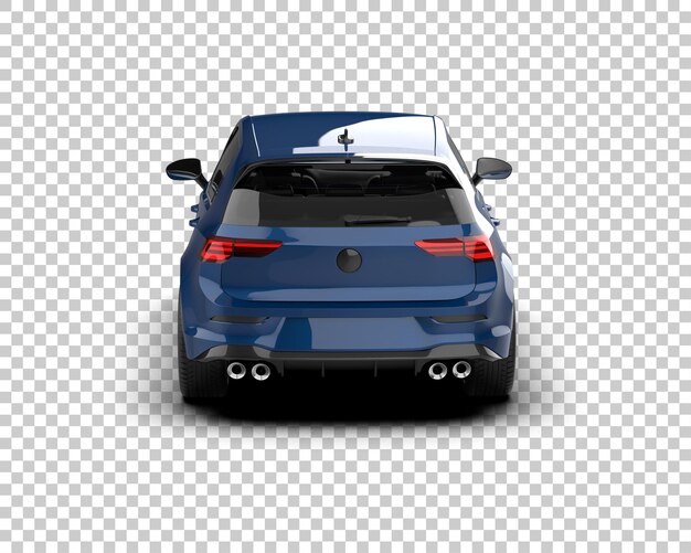 Ilustración de renderización 3D de automóviles realistas aislados en el fondo