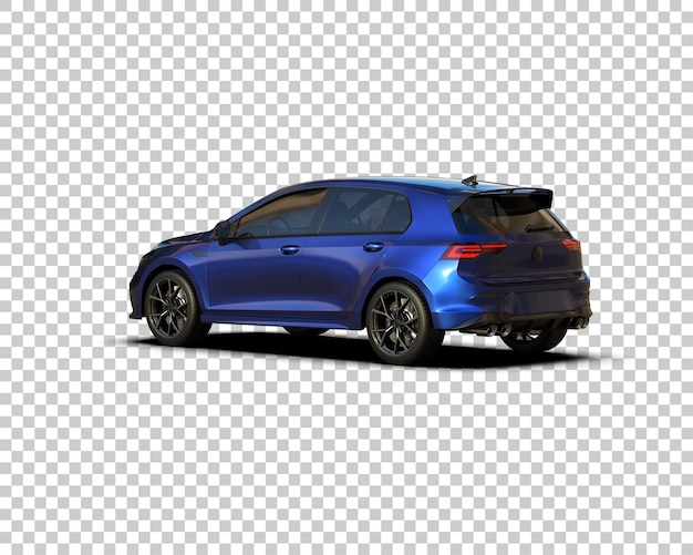 Ilustración de renderización 3D de automóviles realistas aislados en el fondo