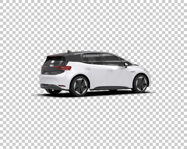 Ilustración de renderización 3D de automóviles realistas aislados en el fondo