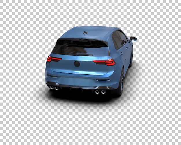 Ilustración de renderización 3D de automóviles realistas aislados en el fondo