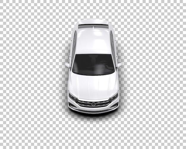 Ilustración de renderización 3D de automóviles realistas aislados en el fondo