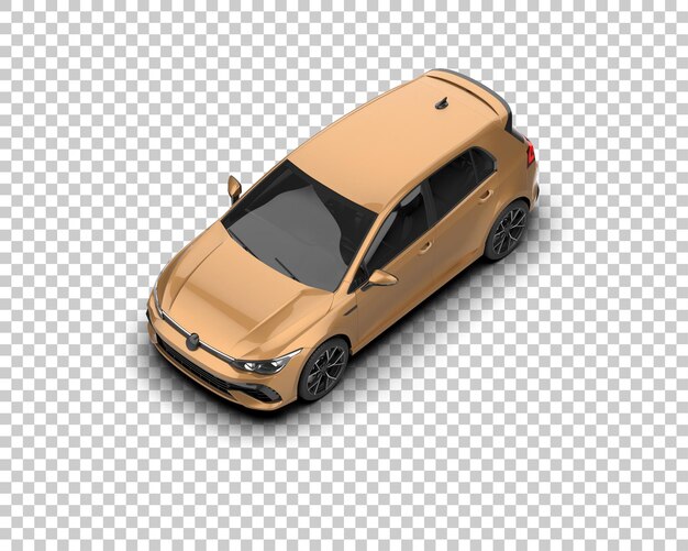 Ilustración de renderización 3D de automóviles realistas aislados en el fondo