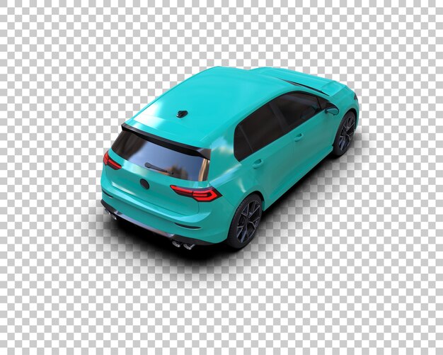 Ilustración de renderización 3D de automóviles realistas aislados en el fondo