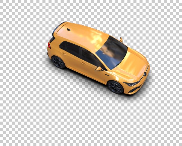 Ilustración de renderización 3D de automóviles realistas aislados en el fondo